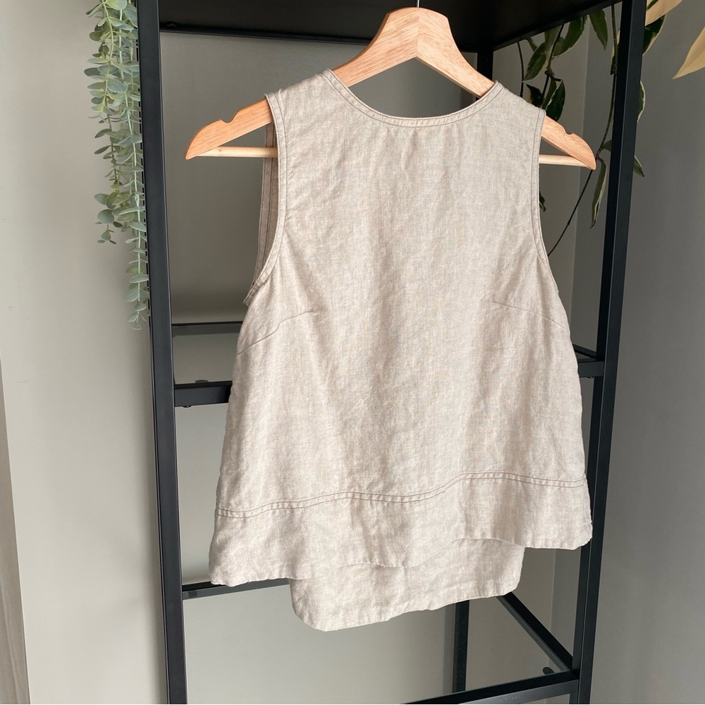 Madewell Linen Tank Top in Light Beige